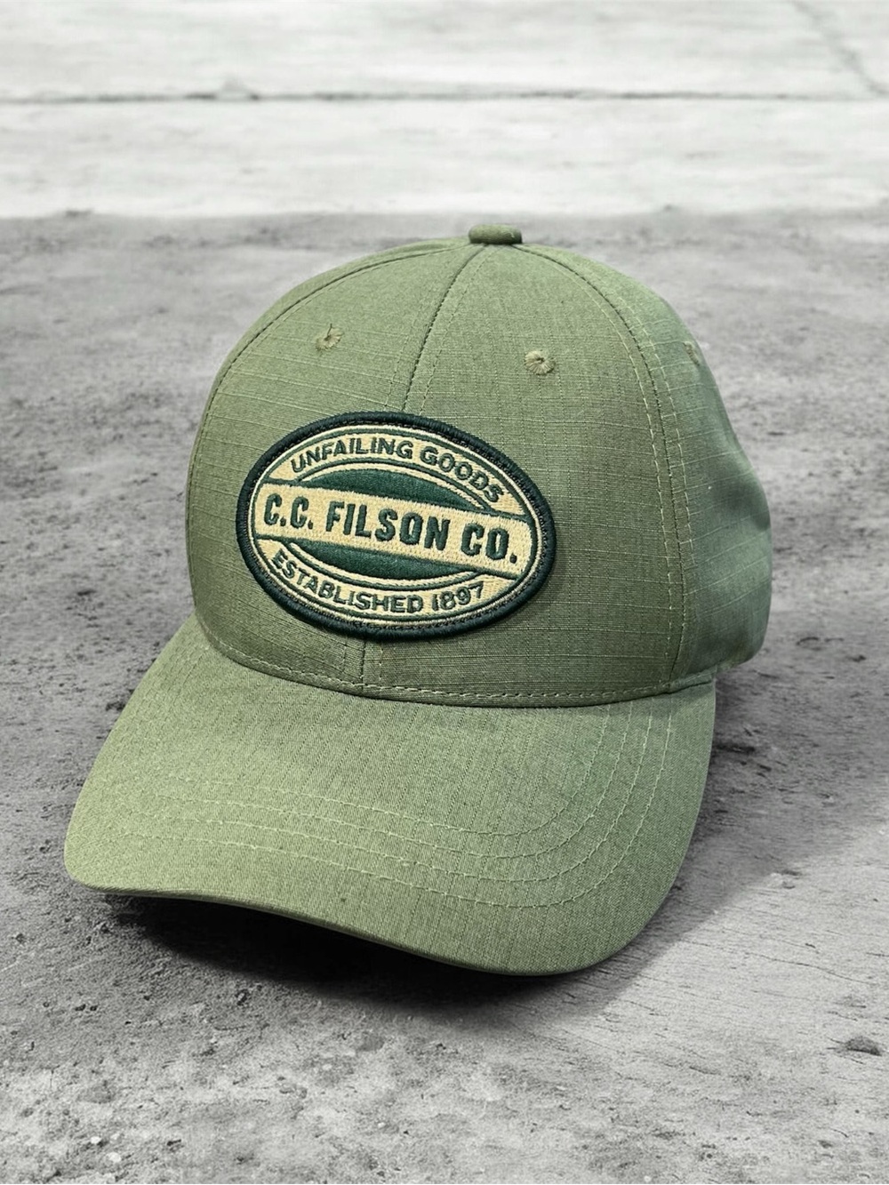 Filson Green Oval Patch Baseball Cap